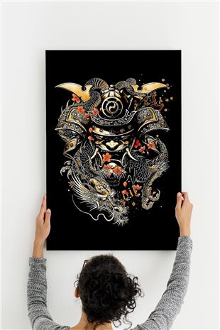 Samurai Desenli Ahşap Mdf Tablo 40 cm x 60 cm