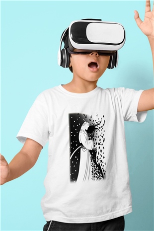 Samurai Jack Baskılı Beyaz Unisex Çocuk Tişört