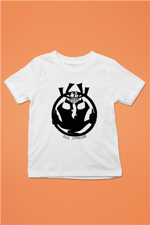 Samurai Jack Baskılı Beyaz Unisex Çocuk Tişört