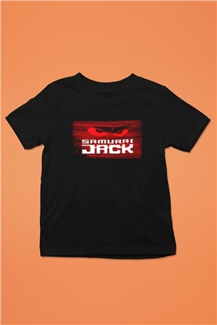 Samurai Jack Baskılı Siyah Unisex Çocuk Tişört