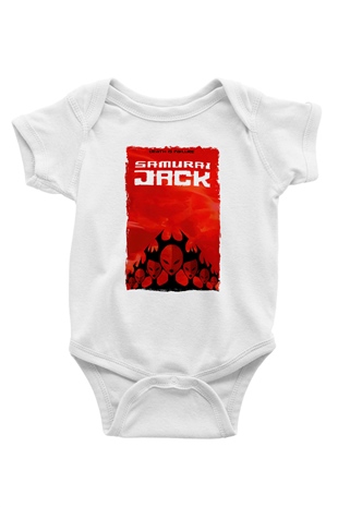 Samurai Jack Beyaz Bebek Body - Zıbın