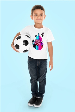 Samurai Jack Beyaz Unisex Çocuk Tişört