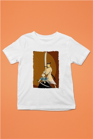 Samurai Jack Beyaz Unisex Çocuk Tişört
