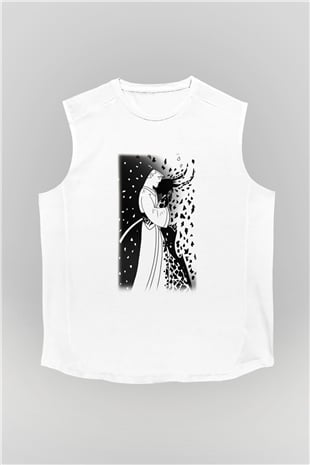Samurai Jack Beyaz Unisex Kolsuz Tişört