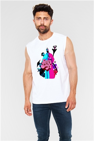 Samurai Jack Beyaz Unisex Kolsuz Tişört