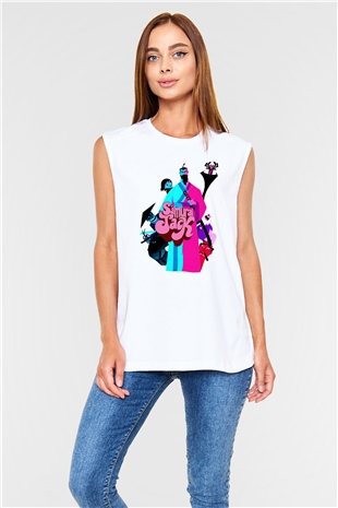 Samurai Jack Beyaz Unisex Kolsuz Tişört