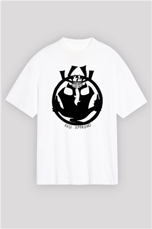 Samurai Jack Beyaz Unisex Oversize Tişört T-Shirt