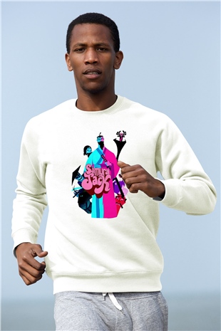 Samurai Jack Beyaz Unisex Sweatshirt