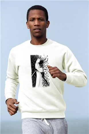 Samurai Jack Beyaz Unisex Sweatshirt