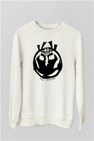 Samurai Jack Beyaz Unisex Sweatshirt