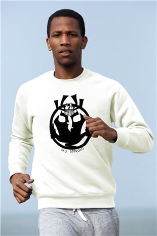 Samurai Jack Beyaz Unisex Sweatshirt