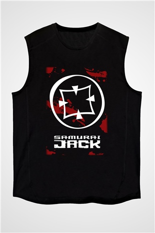 Samurai Jack Siyah Unisex Kolsuz Tişört
