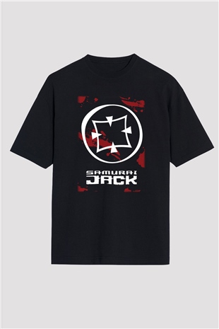 Samurai Jack Siyah Unisex Oversize Tişört T-Shirt