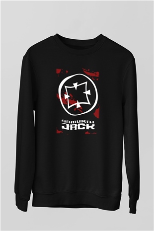 Samurai Jack Siyah Unisex Sweatshirt