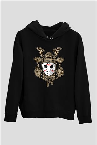 Samurai Jason Baskılı Siyah Unisex Tshirt
