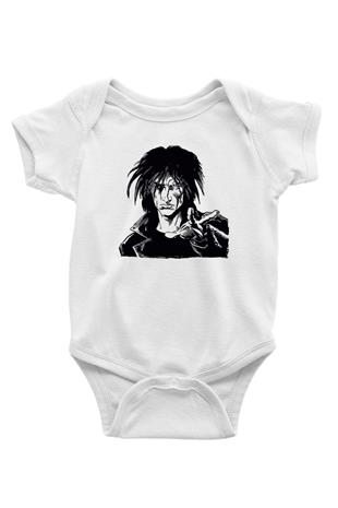 Sandman Baskılı Beyaz Unisex Bebek Body - Zıbın