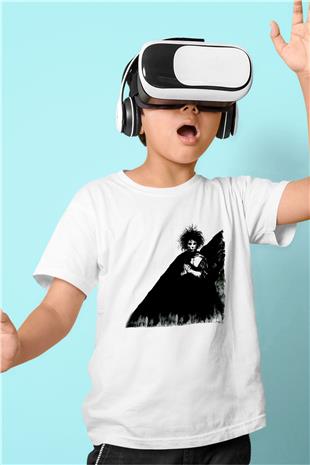 Sandman Baskılı Beyaz Unisex Beyaz Çocuk Tişört - Tshirt