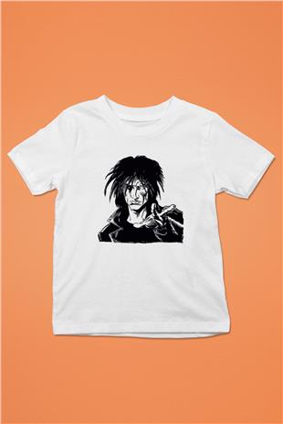 Sandman Baskılı Beyaz Unisex Beyaz Çocuk Tişört - Tshirt