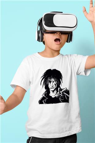 Sandman Baskılı Beyaz Unisex Beyaz Çocuk Tişört - Tshirt