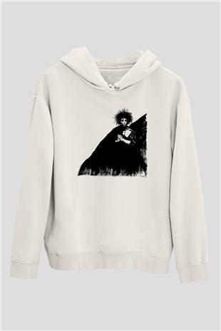 Sandman Baskılı Beyaz Unisex Hoodie