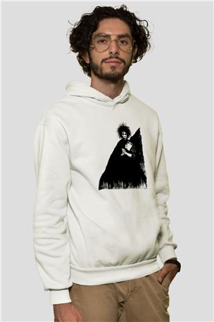 Sandman Baskılı Beyaz Unisex Hoodie