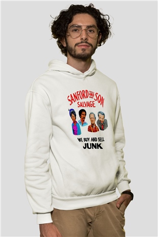 Sanford and Son Beyaz Unisex Hoodie