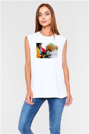 Sanford and Son Beyaz Unisex Kolsuz Tişört