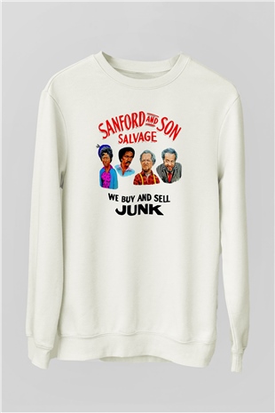 Sanford and Son Beyaz Unisex Sweatshirt