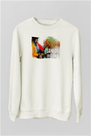 Sanford and Son Beyaz Unisex Sweatshirt