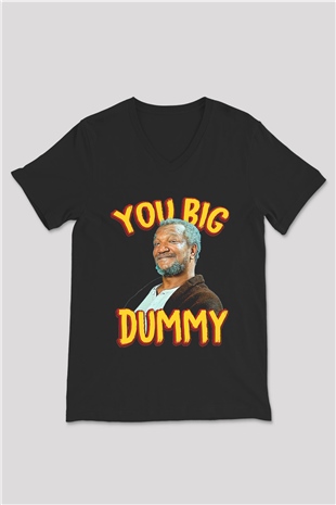 Sanford and Son Siyah Unisex V Yaka Tişört