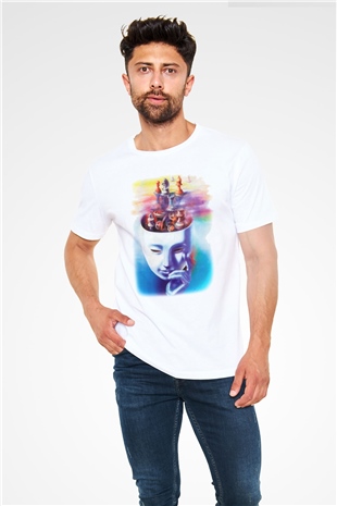 Satranç Beyaz Unisex Tişört T-Shirt - TişörtFabrikası