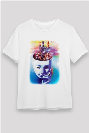Satranç Beyaz Unisex Tişört T-Shirt - TişörtFabrikası