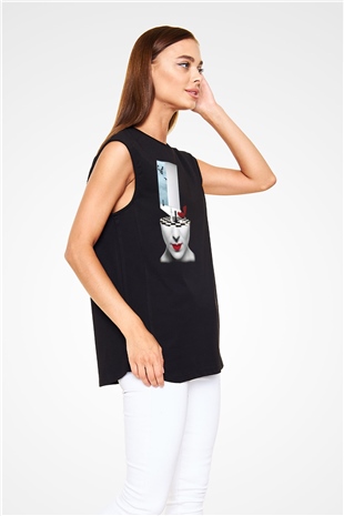 Satranç Siyah Unisex Kolsuz Tişört