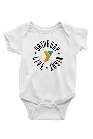Saturday Night Live Baskılı Beyaz Unisex Bebek Body - Zıbın