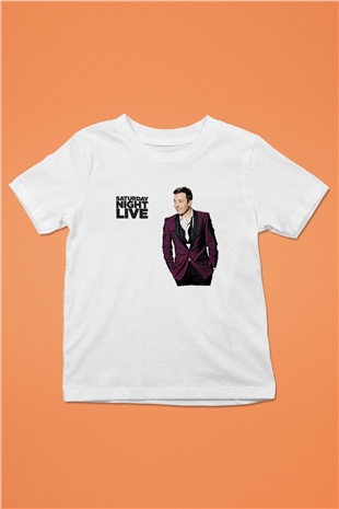 Saturday Night Live Beyaz Unisex Çocuk Tişört