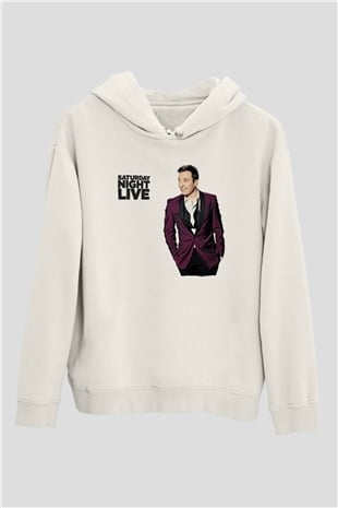 Saturday Night Live Beyaz Unisex Hoodie