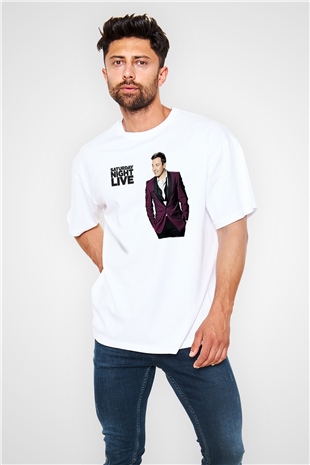 Saturday Night Live Beyaz Oversize Tişört Oversize T-shirt