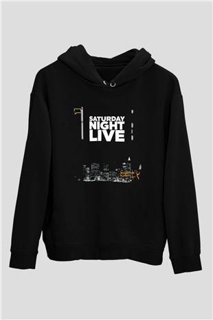 Saturday Night Live Siyah Unisex Hoodie