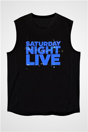 Saturday Night Live Siyah Unisex Kolsuz Tişört