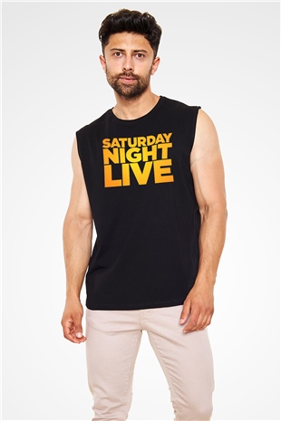 Saturday Night Live Siyah Unisex  Kolsuz Tişört