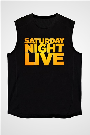 Saturday Night Live Siyah Unisex  Kolsuz Tişört