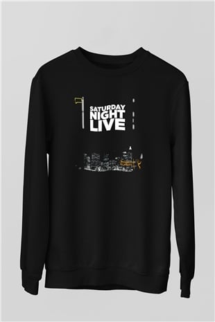 Saturday Night Live Siyah Unisex  Sweatshirt
