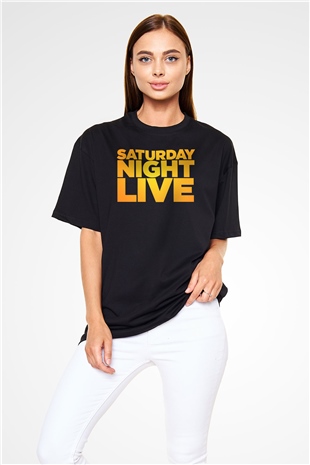Saturday Night Live Siyah Oversize Tişört