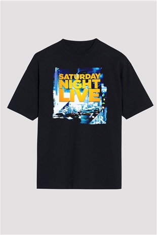 Saturday Night Live Siyah Oversize Tişört
