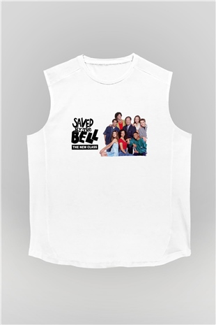 Saved by the Bell Beyaz Unisex Kolsuz Tişört