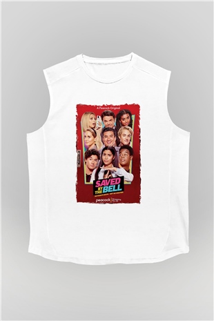Saved by the Bell Beyaz Unisex Kolsuz Tişört