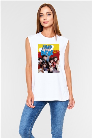Saved by the Bell Beyaz Unisex Kolsuz Tişört