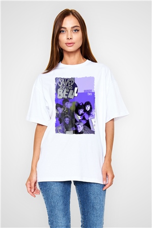 Saved by the Bell Beyaz Oversize Tişört Oversize T-shirt