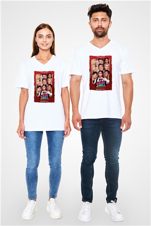 Saved by the Bell Beyaz Unisex V Yaka Tişört