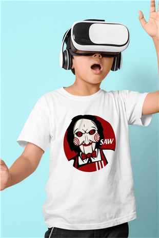 Saw Beyaz Unisex Çocuk Tişört